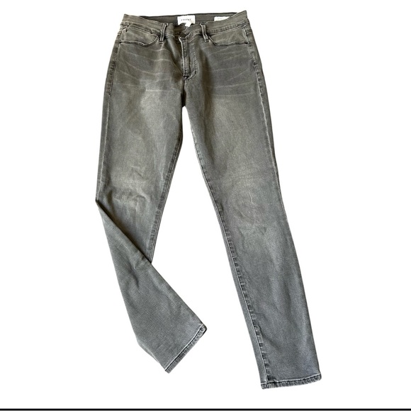 Frame Le High Skinny Size 30 Grey Smithson, front button and zipper 5 pockets - Picture 3 of 16